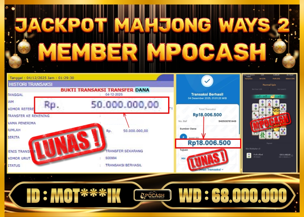 MPOCASH JACKPOT MAHJONG WAYS 2